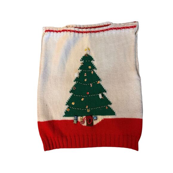 Vintage Handcrafted Ugly/Tacky Christmas Tree Sweater Vest Size M (Unbranded) - Picture 3 of 8